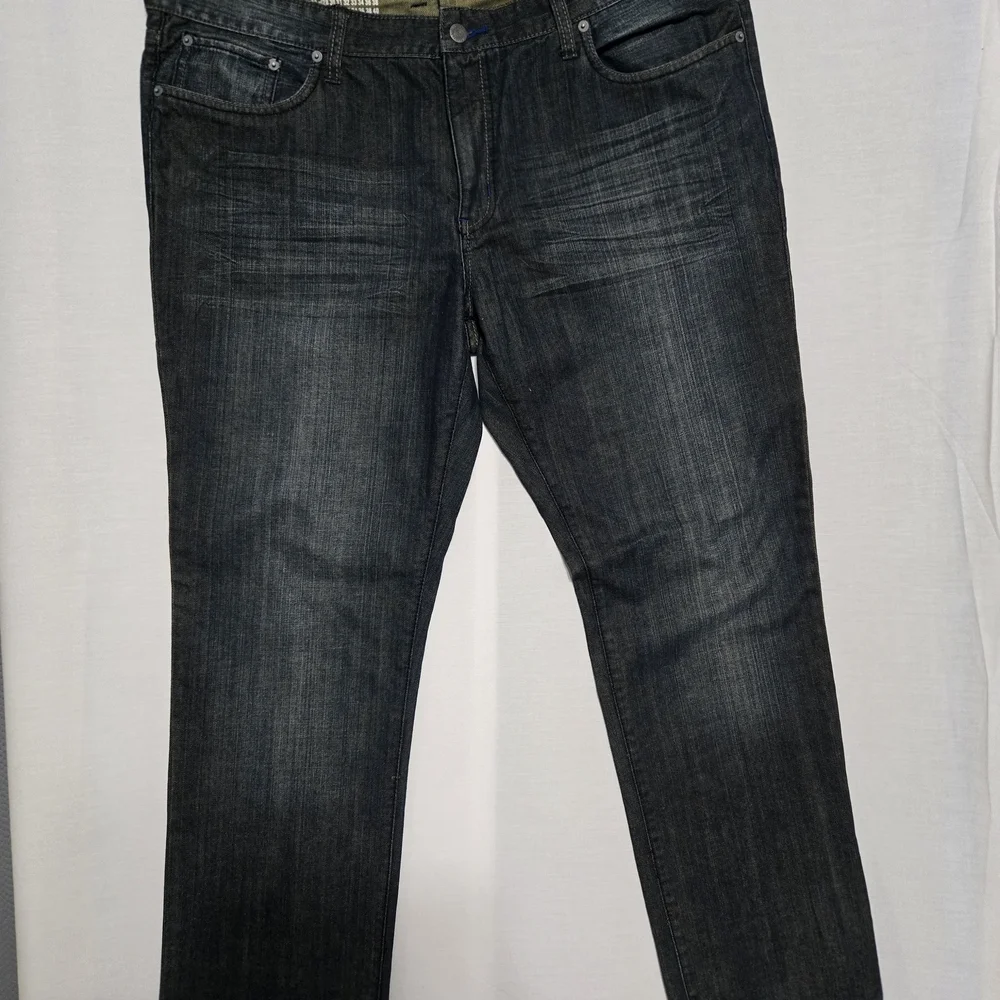 MENS Kenneth Cole Reaction Black Straight Jeans Classic Style